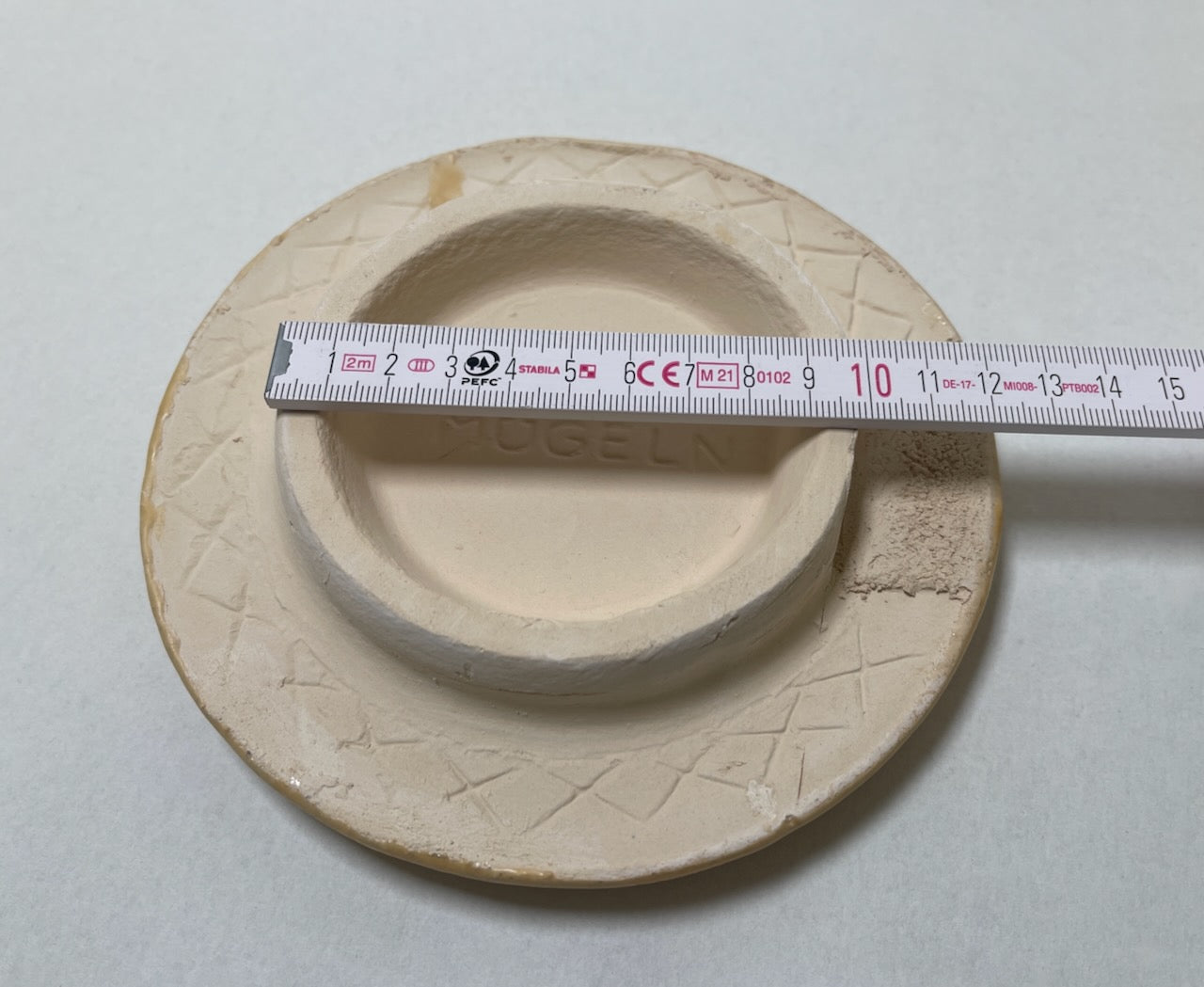 Reinigungskachel Zitrus Gelb Putzdeckel für Kachelofen rund 15 cm