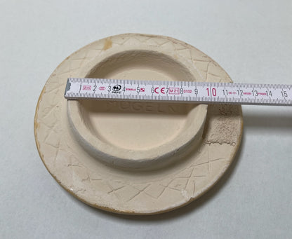 Reinigungskachel Zitrus Gelb Putzdeckel für Kachelofen rund 15 cm