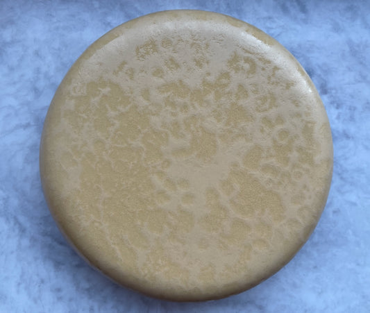 Reinigungskachel Zitrus Gelb Putzdeckel für Kachelofen rund 15 cm