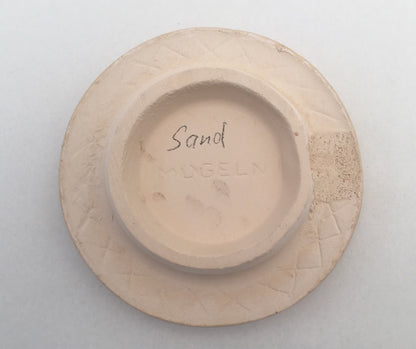 Reinigungskachel Sand, Putzdeckel für Kachelofen, rund 15 cm