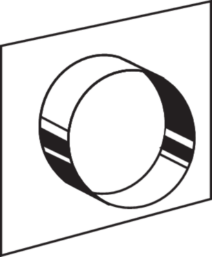 Übergangsstück Stutzenblech runde Luftleitung auf eckige Ventilatoren/Luftgitter