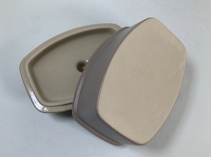 Handgefertigte Bratapfel Backform aus Keramik GRAU