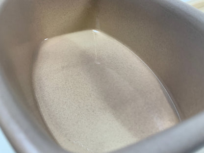 Handgefertigte Bratapfel Backform aus Keramik GRAU