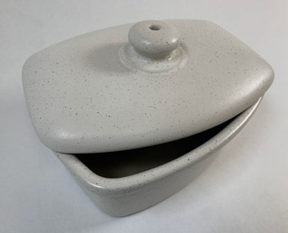 Handgefertigte Bratapfel Backform aus Keramik SAHARA Beige