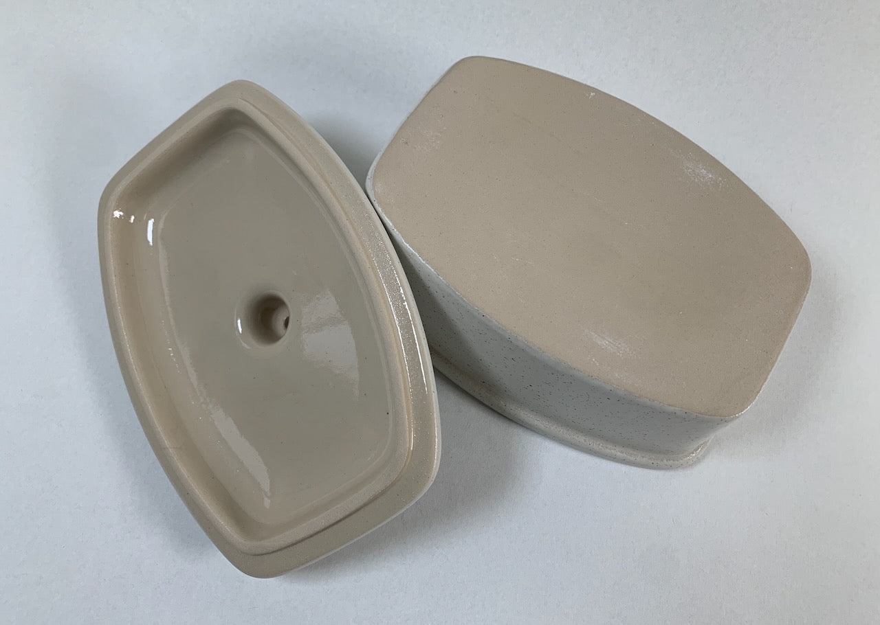 Handgefertigte Bratapfel Backform aus Keramik SAHARA Beige
