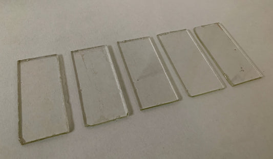 Ofenscheiben 5x Länge 10 cm; Breite 4,5 cm und Höhe 0,3 cm gebraucht (keine Rücknahme)