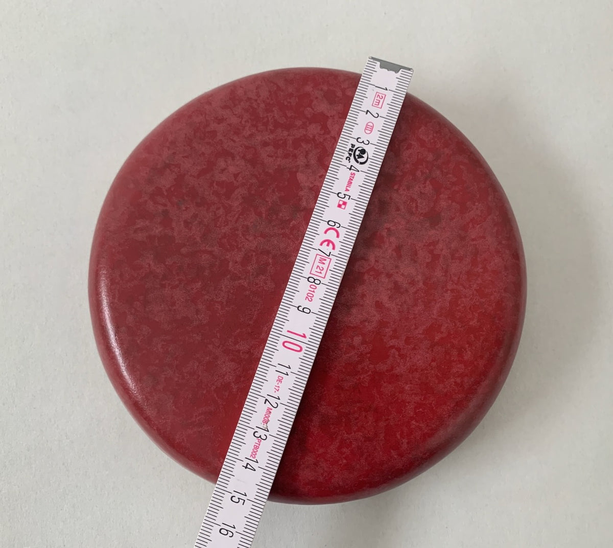 Reinigungskachel Glutrot Putzdeckel für Kachelofen rund 15 cm