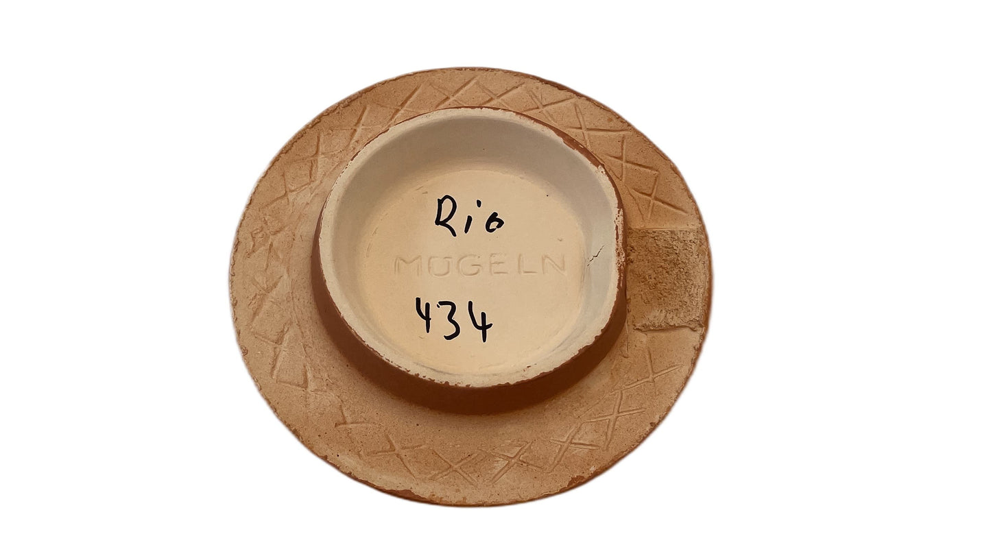 Reinigungskachel Rio braun Putzdeckel für Kachelofen rund 15 cm