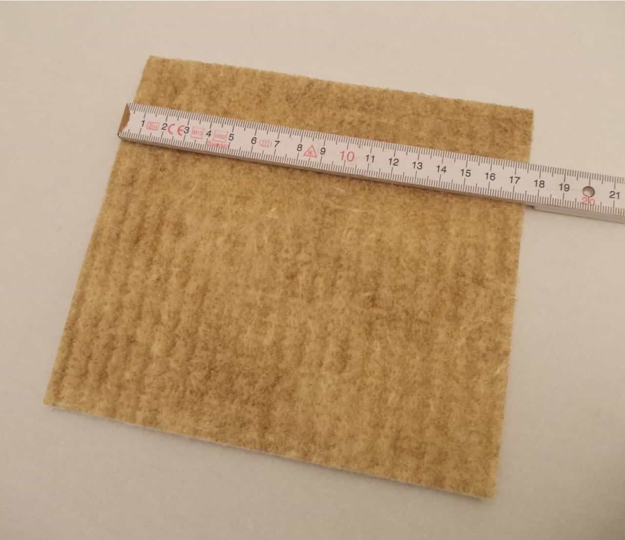 Dichtmatte individuell zuschneidbar mit Vermiculit-Rückwand 163 x 175 mm
