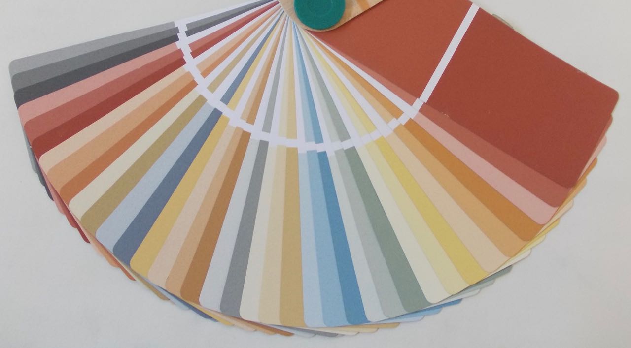 Farbtonkarte Musterfächer für hitzebeständige bunte Ofenfarbe LEIHPRODUKT