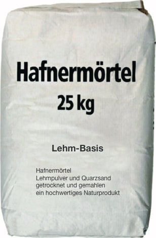 Ofenlehm Lehmmörtel für Ofenbau 25kg Sack – Kaminladen