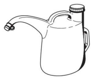 Ölkanne 10 Liter aus ölbeständigem Kunststoff mit Verschlusskappe