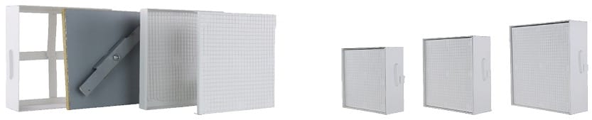 Putzkapsel 14,5x14,5cm weiß zum Einputzen oder Einkleben von Einlegern