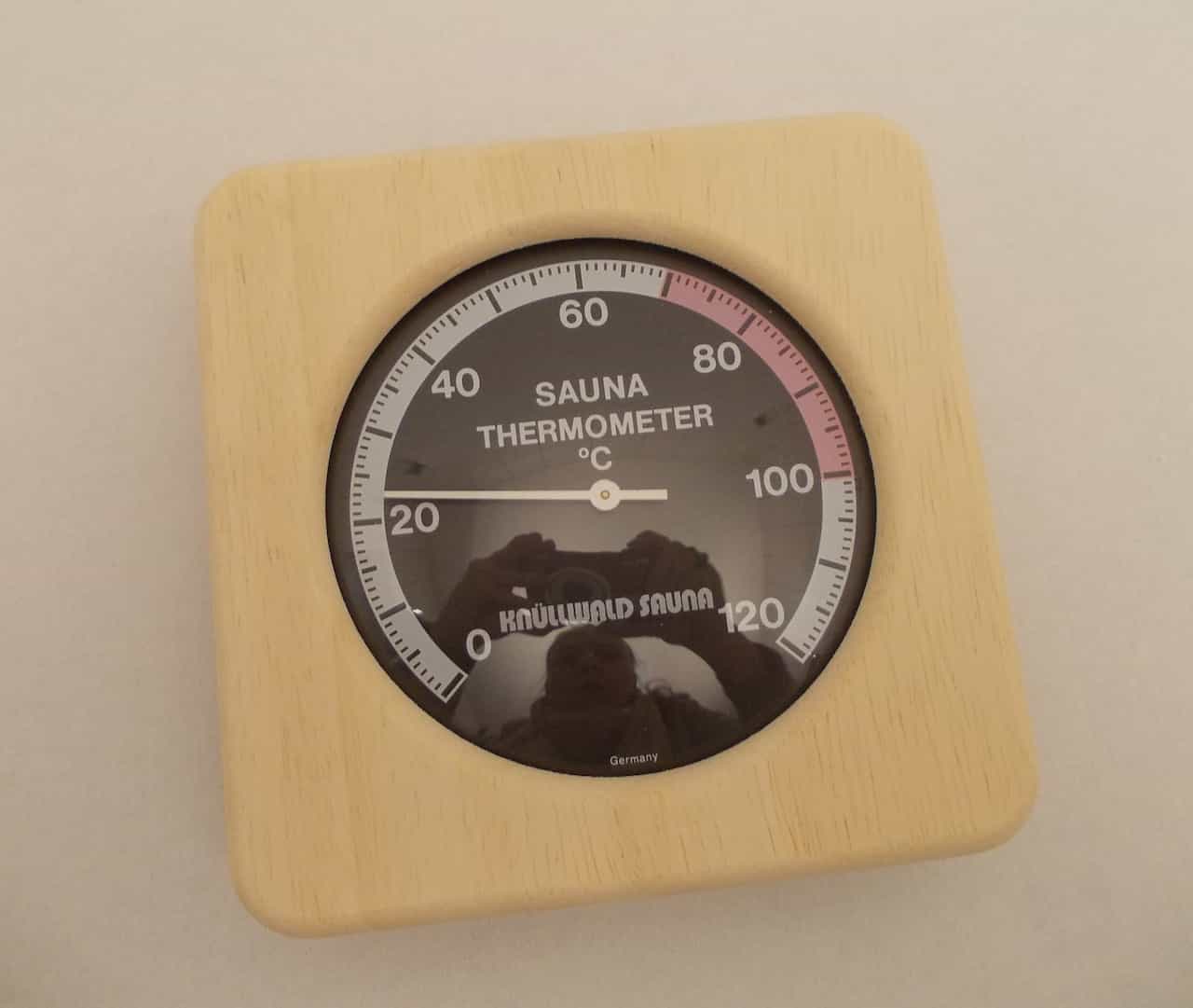 Sauna-Set: Sauna-Thermometer, Sauna-Uhr, Hinweisschild Brandgefahr